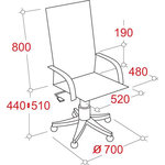 BN_ECHAIR-406MSL/черное Кресло Руководителя EasyChair 406 MSL черное (700*700*1310)
